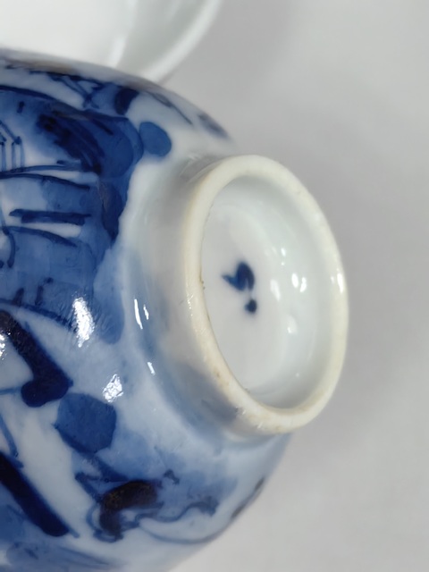 古玩陶瓷青花山水人物杯真品鑒賞圖