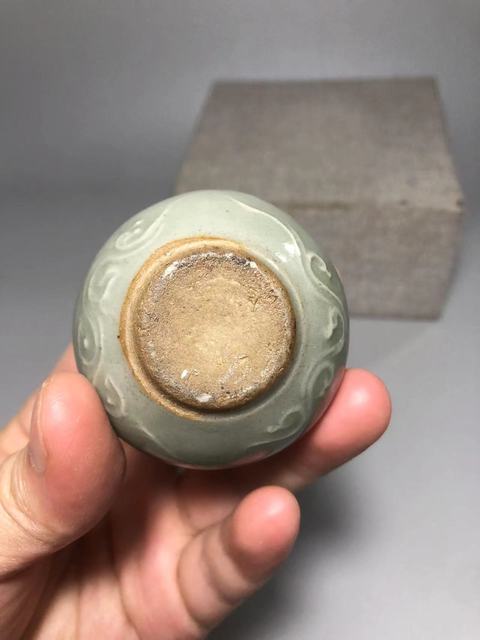 古玩陶瓷龍泉青瓷水盂真品鑒賞圖