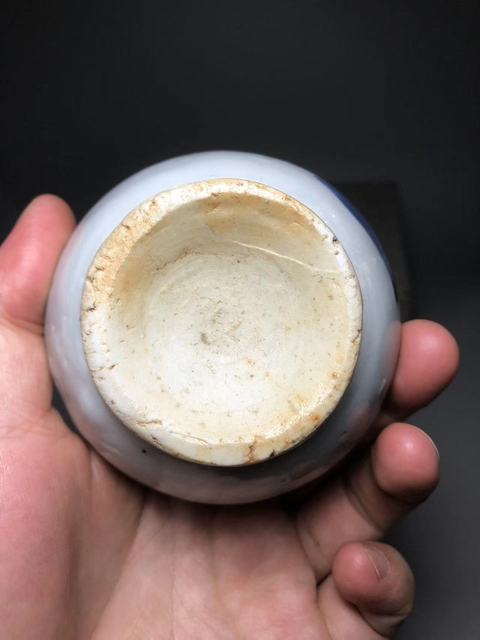 古玩陶瓷青花花卉紋玉壺春瓶真品鑒賞圖