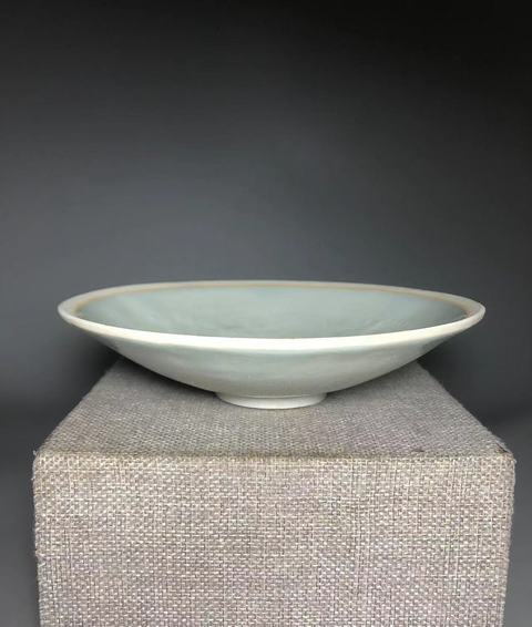 古玩陶瓷青白釉娃娃盤真品鑒賞圖