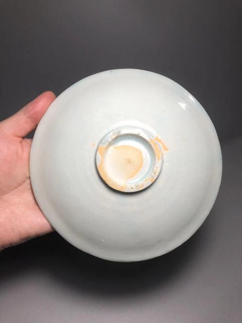 古玩陶瓷青白釉娃娃盤真品鑒賞圖