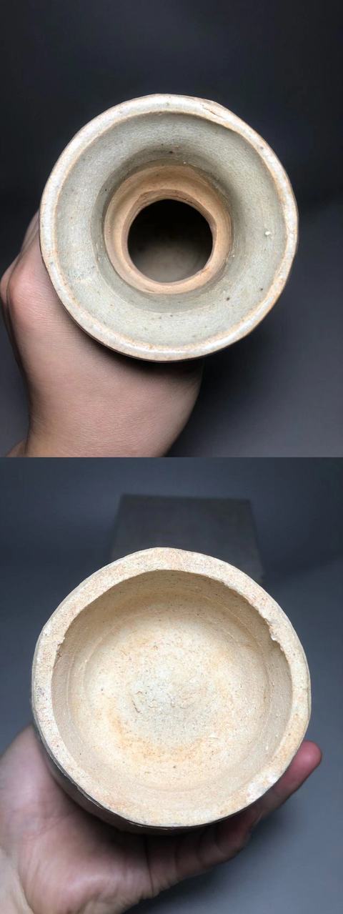 古玩陶瓷云市窯青白釉花卉紋瓶真品鑒賞圖