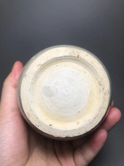 古玩陶瓷青白釉盤口瓶真品鑒賞圖