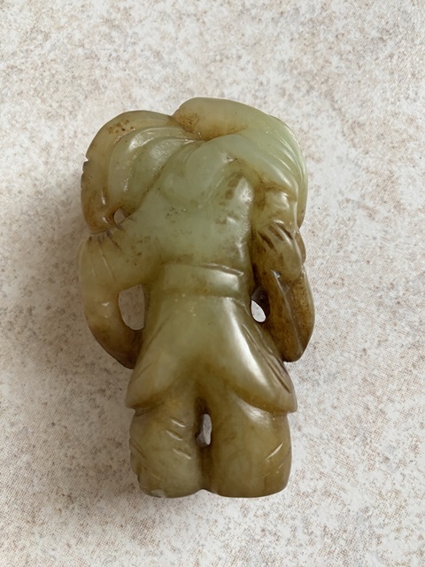 古玩玉器岫玉雕“佛公”擺件真品鑒賞圖