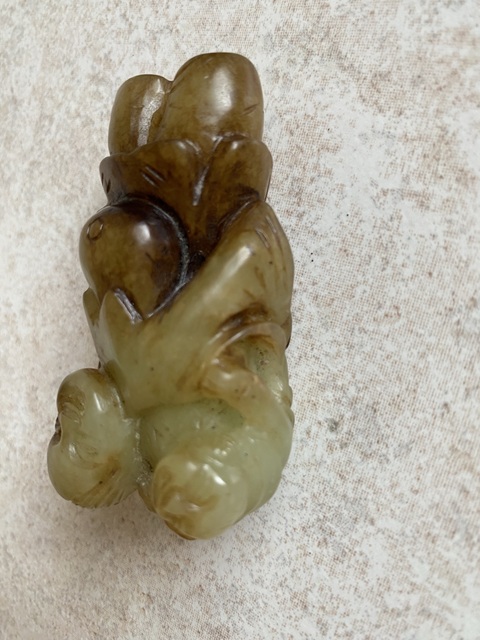 古玩玉器岫玉雕“佛公”擺件真品鑒賞圖