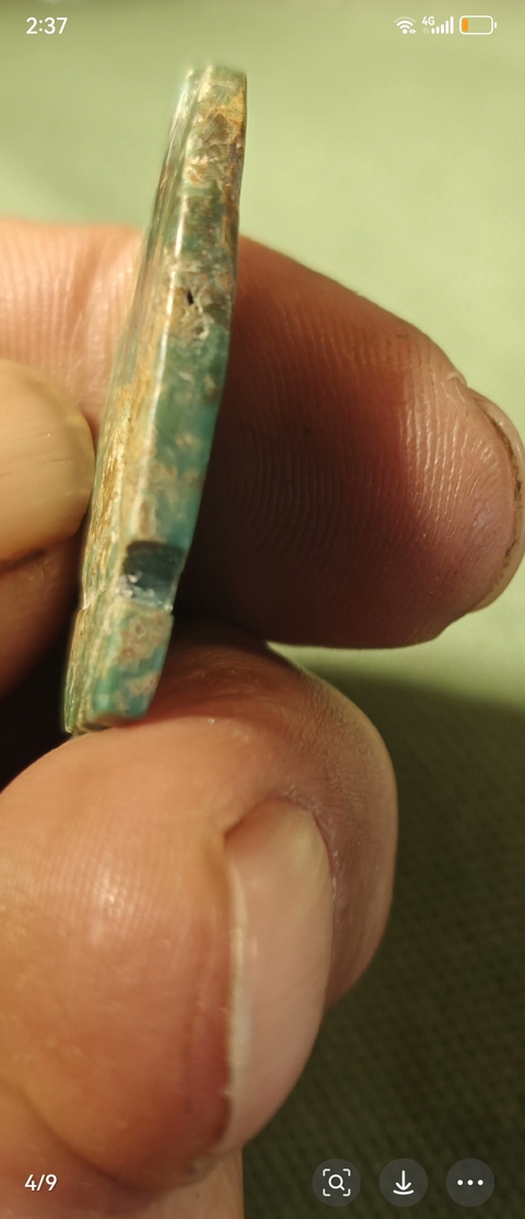 古玩玉器松石蟬型件真品鑒賞圖