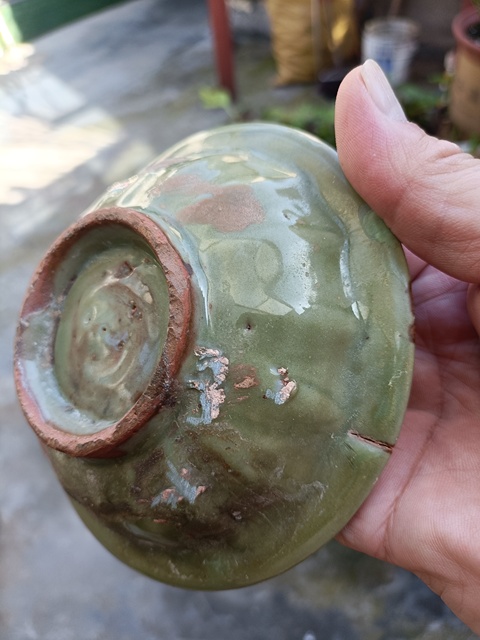 古玩陶瓷龍泉窯蓮瓣雙魚洗真品鑒賞圖