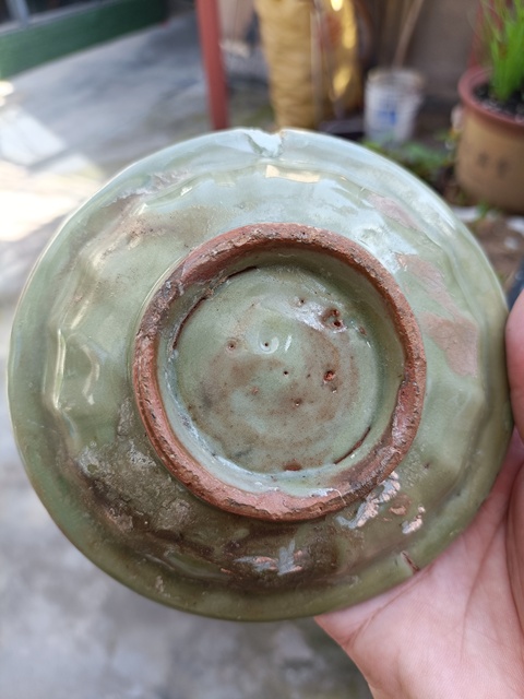 古玩陶瓷龍泉窯蓮瓣雙魚洗真品鑒賞圖