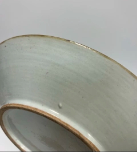 古玩陶瓷晚清廣彩盤真品鑒賞圖