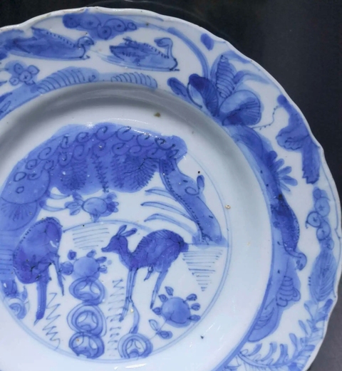 古玩陶瓷萬歷青花盤真品鑒賞圖