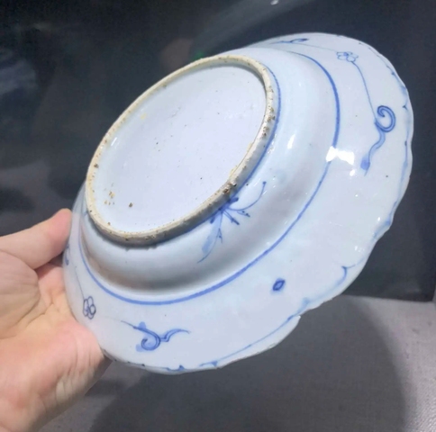 古玩陶瓷萬歷青花盤真品鑒賞圖