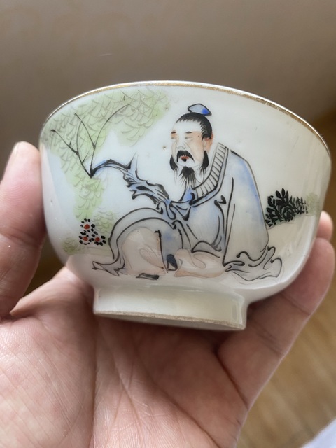 古玩陶瓷粉彩人物碗真品鑒賞圖