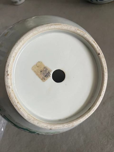 古玩陶瓷粉彩花鳥紋花盆真品鑒賞圖