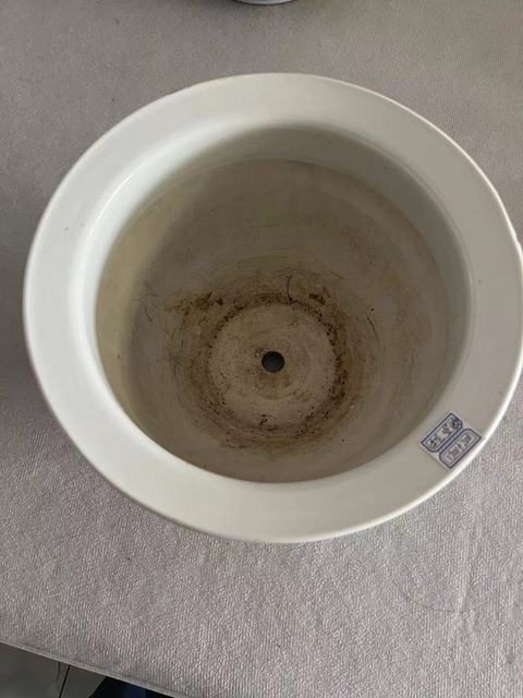 古玩陶瓷粉彩花鳥紋花盆真品鑒賞圖