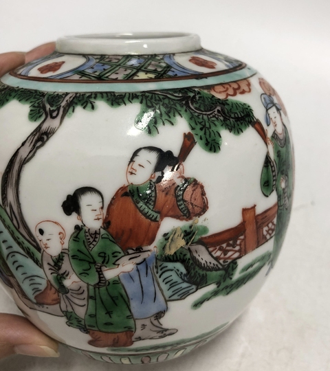 古玩陶瓷民國(guó)·五彩人物故事紋罐拍賣,當(dāng)前價(jià)格2369元