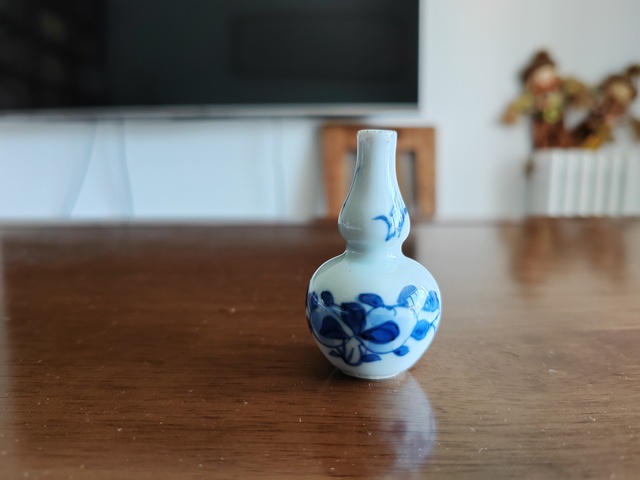 古玩陶瓷青花花卉紋葫蘆瓶真品鑒賞圖