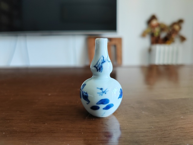 古玩陶瓷青花花卉紋葫蘆瓶真品鑒賞圖