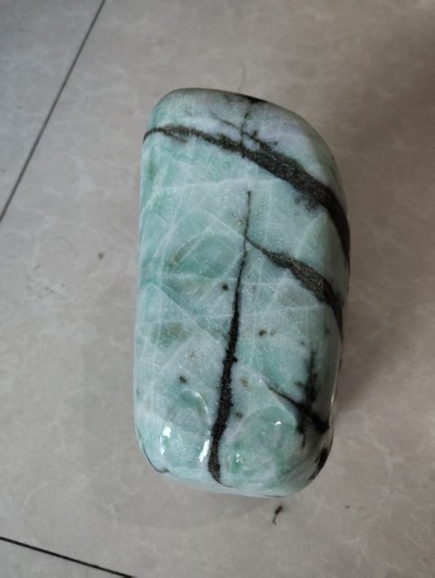 古玩玉器天然翡翠原石料真品鑒賞圖