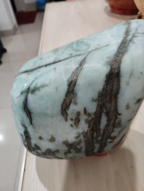 古玩玉器天然翡翠原石料真品鑒賞圖