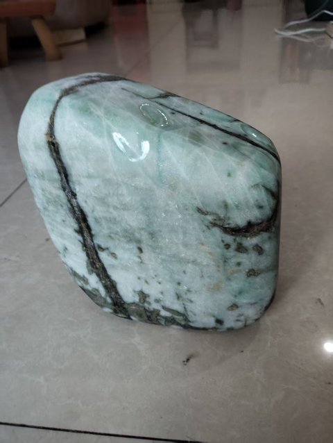 古玩玉器天然翡翠原石料真品鑒賞圖