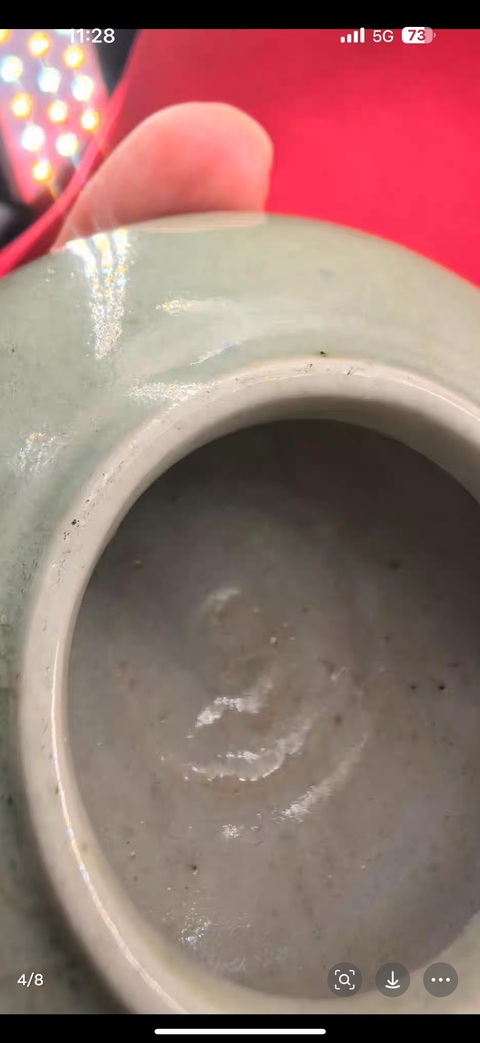 古玩陶瓷郎綠釉水盂真品鑒賞圖