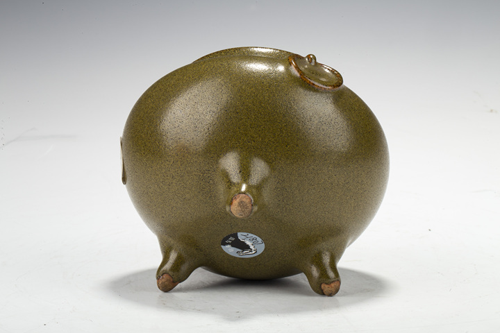 古玩陶瓷民國(guó)·茶葉末釉三足爐真品鑒賞圖