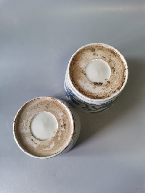 古玩陶瓷民國青花杯真品鑒賞圖