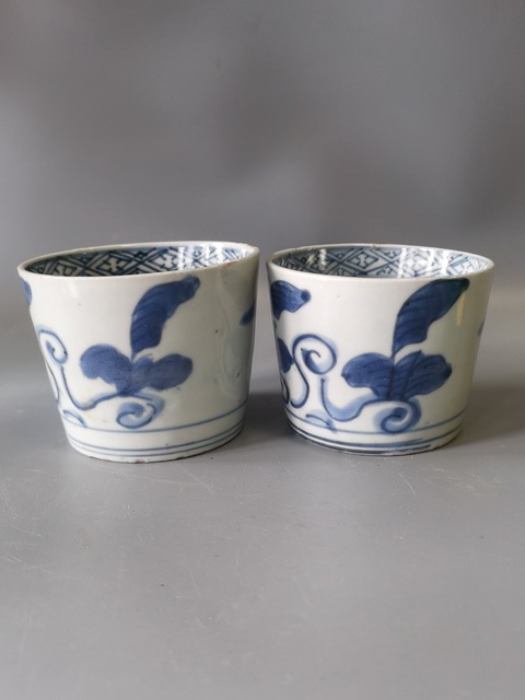 古玩陶瓷民國青花杯真品鑒賞圖