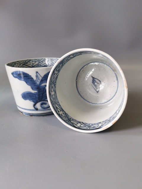 古玩陶瓷民國青花杯真品鑒賞圖