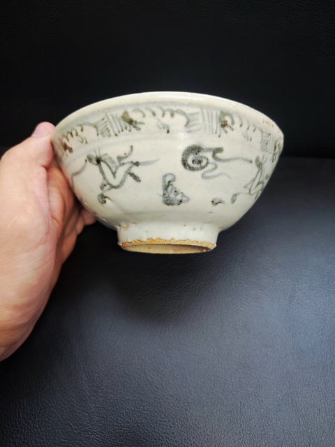 古玩陶瓷海水法螺馬紋碗拍賣，當(dāng)前價(jià)格2500元