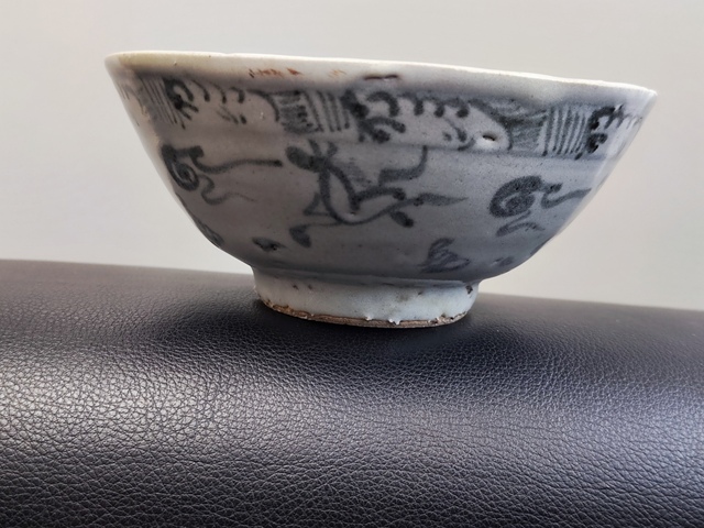 古玩陶瓷海水法螺馬紋碗拍賣，當(dāng)前價(jià)格2500元