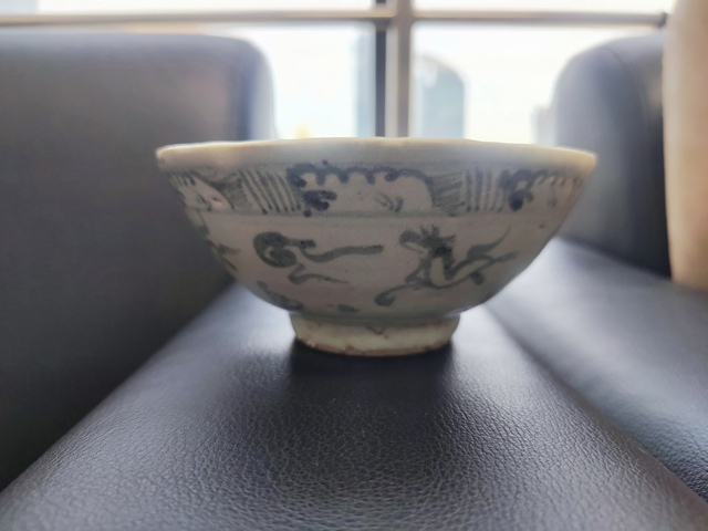 古玩陶瓷海水法螺馬紋碗拍賣，當(dāng)前價(jià)格2500元
