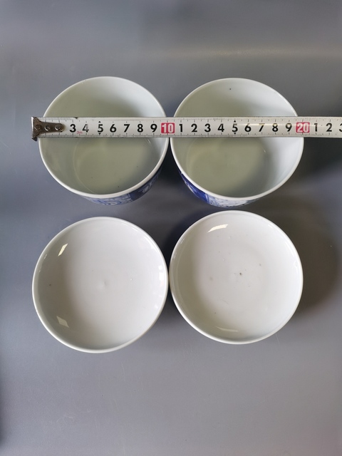 古玩陶瓷民國青花蓋碗真品鑒賞圖