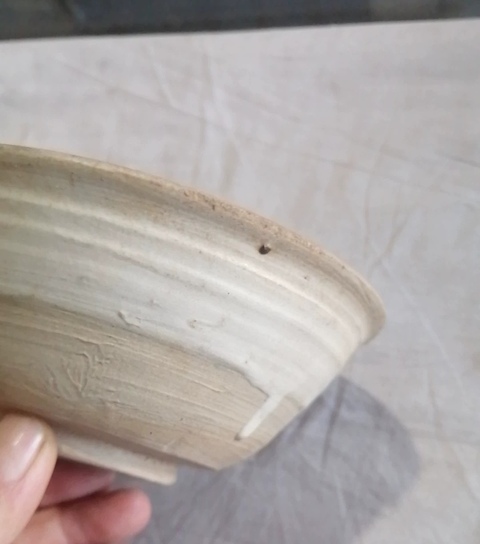 古玩陶瓷磁州窯白地黑花碗真品鑒賞圖