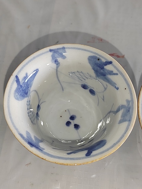 古玩陶瓷外紫金釉內青花杯真品鑒賞圖