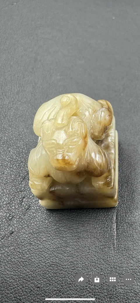 古玩玉器和田玉雕“獸鈕印”真品鑒賞圖