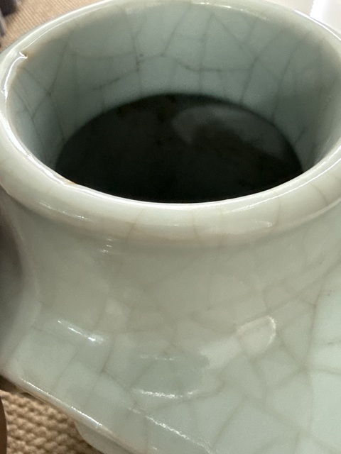 古玩陶瓷同治·八卦紋琮式瓶（官）真品鑒賞圖