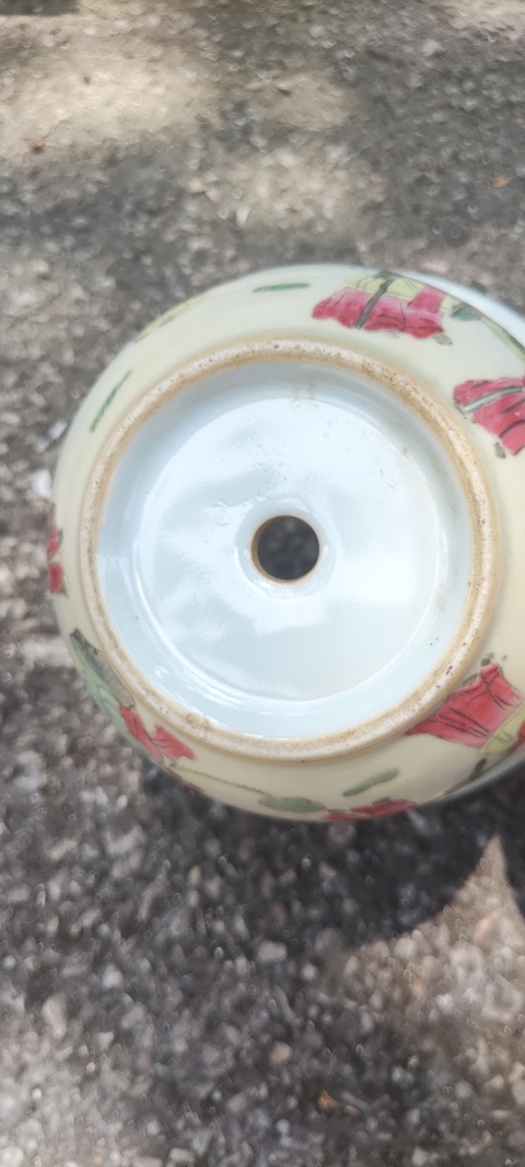 古玩陶瓷八仙圖粉彩花盆真品鑒賞圖