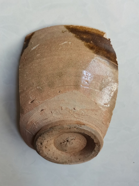 古玩陶瓷長沙窯釉下彩繪花卉紋標本真品鑒賞圖