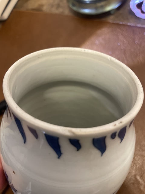 古玩陶瓷明崇禎 青花花鳥紋蓮子罐真品鑒賞圖