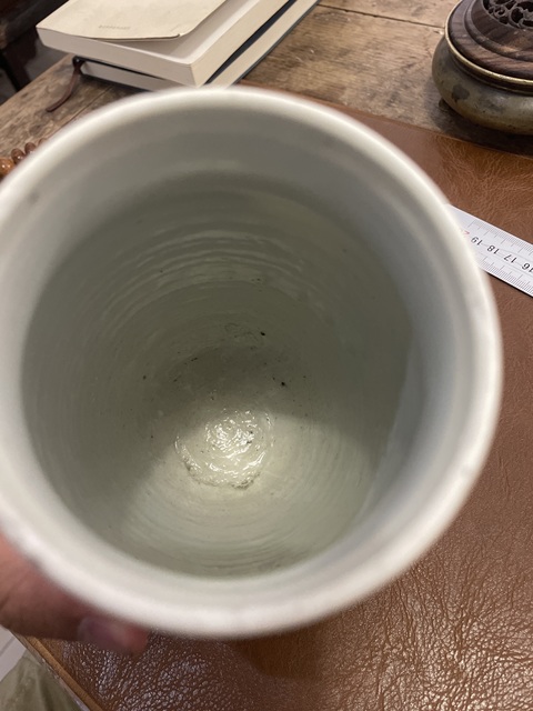 古玩陶瓷明崇禎 青花花鳥紋蓮子罐真品鑒賞圖