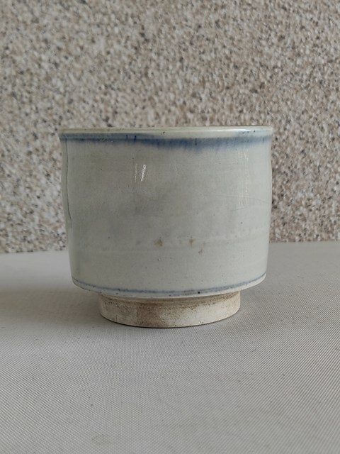 古玩陶瓷吉語紋青花圈足筒式香爐真品鑒賞圖