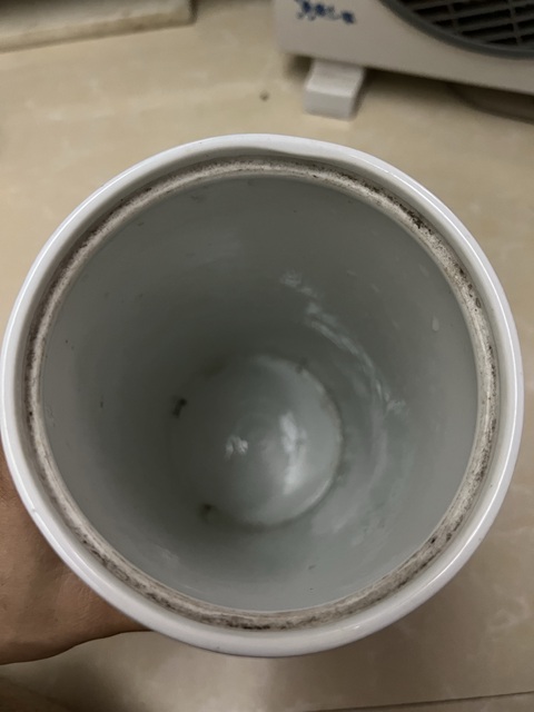 古玩陶瓷青花福祿壽紋帽筒真品鑒賞圖