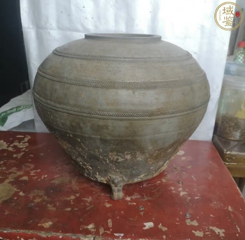 古玩陶瓷秦漢·旋紋三足熊腿倉真品鑒賞圖