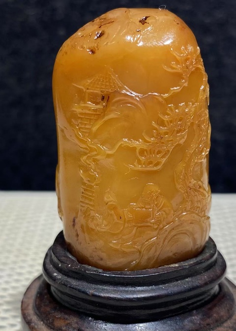 古玩雜項(xiàng)壽山田黃石擺件真品鑒賞圖