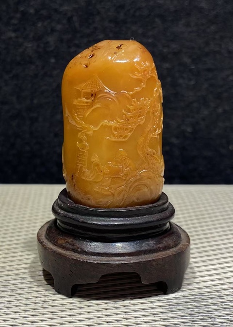 古玩雜項(xiàng)壽山田黃石擺件真品鑒賞圖