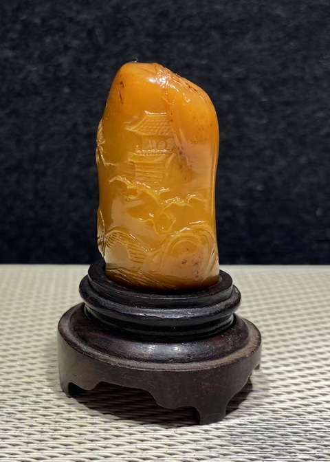 古玩雜項(xiàng)壽山田黃石擺件真品鑒賞圖