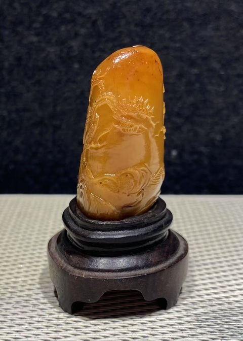 古玩雜項(xiàng)壽山田黃石擺件真品鑒賞圖