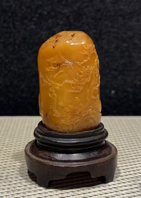 古玩雜項(xiàng)壽山田黃石擺件真品鑒賞圖