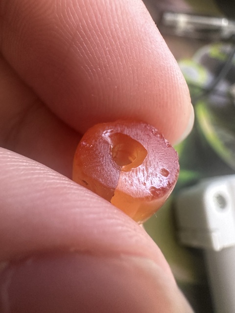 古玩玉器西周瑪瑙珠真品鑒賞圖